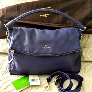 Kate Spade "Little Minka" Purple Leather Handbag